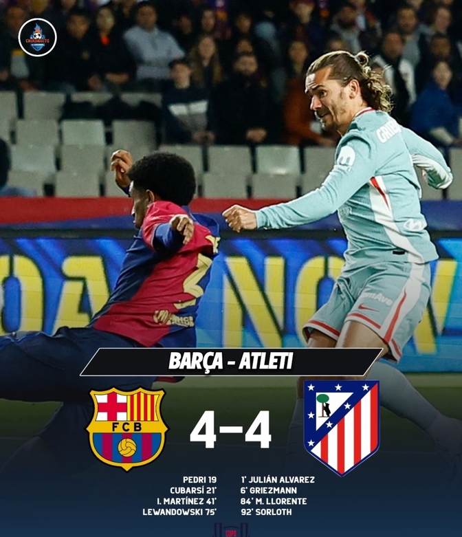 关于梅西破门，巴黎轻取马竞晋级欧冠四强的信息